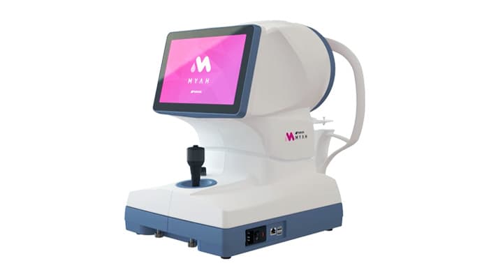 Topcon Myah axial length measurement device at PersonalEyes Vision Care